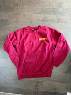 Red Sidelined 2 Crewneck Sweatshirt